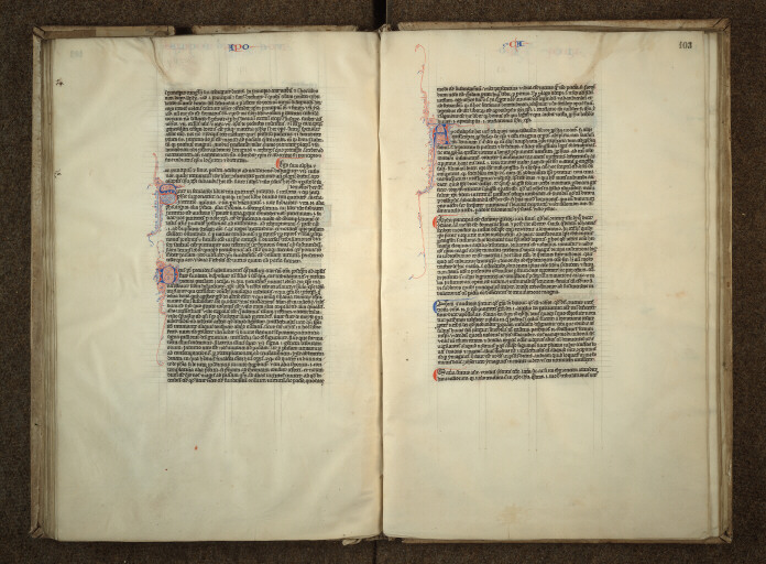 Bible glosée (partie de) - Initiales filigranées