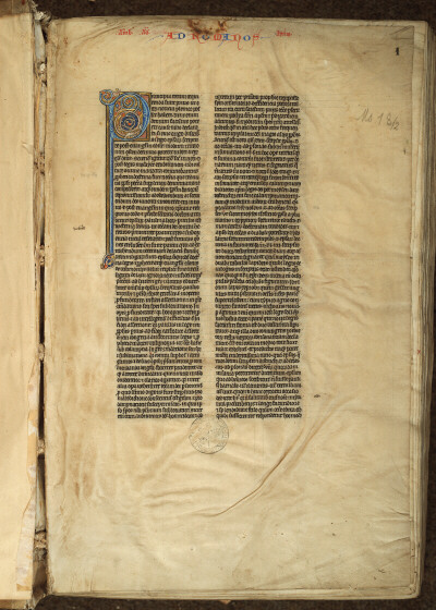 Bible glosée (partie de) - Initiale ornée