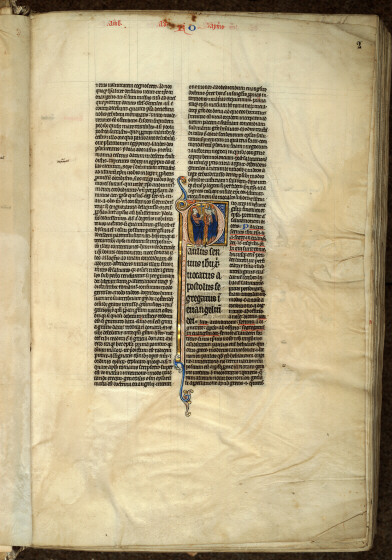 Bible glosée (partie de) - Saint Paul présentant la croix à des Juifs_1