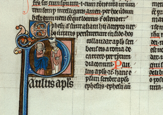 Bible glosée (partie de) - Saint Paul et Timothée