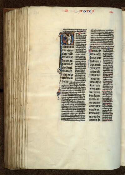 Bible glosée (partie de) - Saint Paul remettant une lettre à Tychique_1