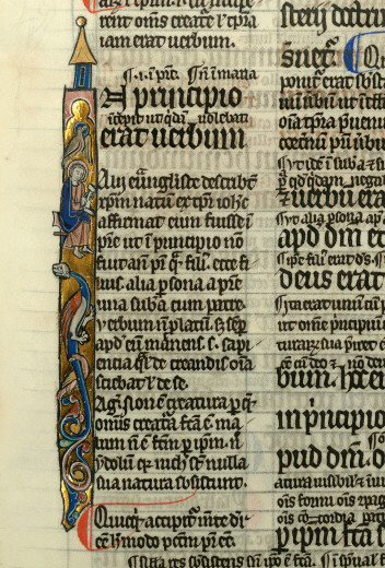 Bible glosée (partie de) - Saint Jean et son symbole