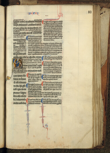 Bible glosée - Pieds-de-mouches filigranés