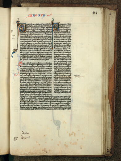 Bible glosée - Initiales ornées et filigranées