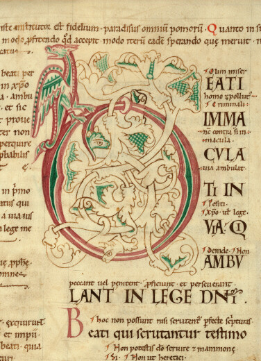 Bible glosée (partie de) - Initiale ornée