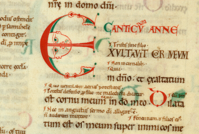Bible glosée (partie de) - Visage