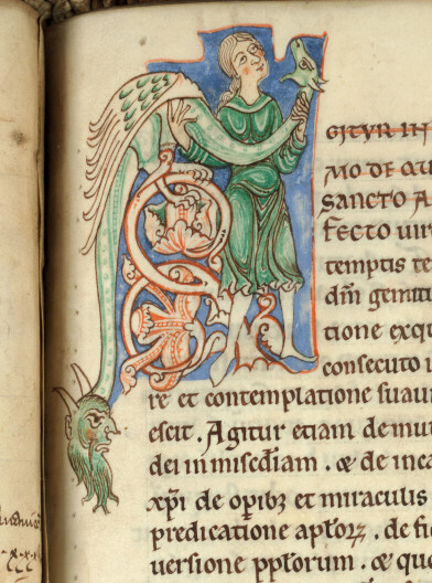 Flores Psalmorum - Homme portant un hybride zoomorphe