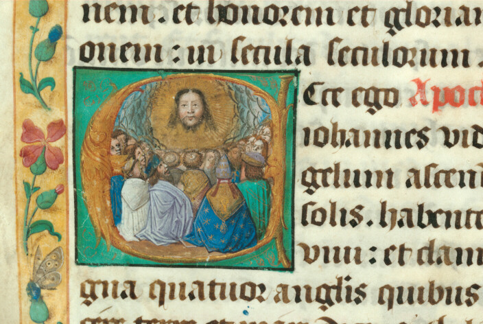 Epistolier à l'usage de l'abbaye Sainte-Rictrude de Marchiennes - Saints contemplant Dieu