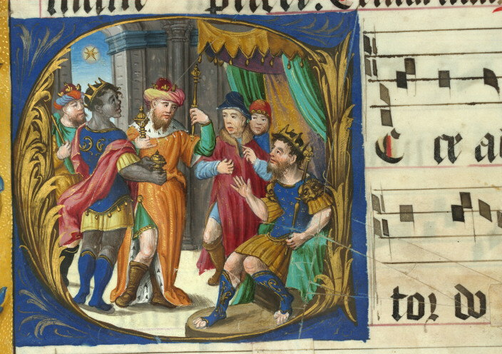 Graduel à l'usage de l'abbaye Sainte-Rictrude de Marchiennes - Visite des Mages à Hérode_0