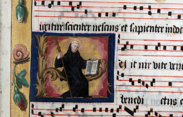 Antiphonaire à l'usage de l'abbaye Sainte-Rictrude de Marchiennes - Saint Benoît