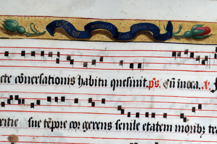 Antiphonaire à l'usage de l'abbaye Sainte-Rictrude de Marchiennes - Saint Benoît_1
