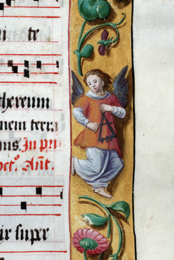 Antiphonaire à l'usage de l'abbaye Sainte-Rictrude de Marchiennes - Anges musiciens_1
