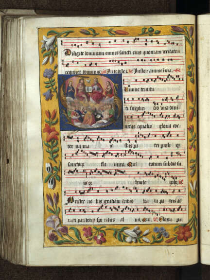 Antiphonaire à l'usage de l'abbaye Sainte-Rictrude de Marchiennes - Cour céleste_1
