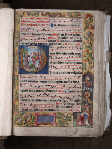 Antiphonaire à l'usage de l'abbaye Sainte-Rictrude de Marchiennes - Page décorée_0