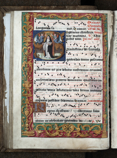 Antiphonaire à l'usage de l'abbaye Sainte-Rictrude de Marchiennes - Sainte Gertrude de Nivelles_1