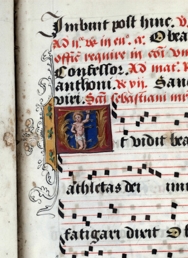 Antiphonaire à l'usage de l'abbaye Sainte-Rictrude de Marchiennes - Saint Sébastien