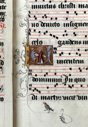 Antiphonaire à l'usage de l'abbaye Sainte-Rictrude de Marchiennes - Saint Vincent