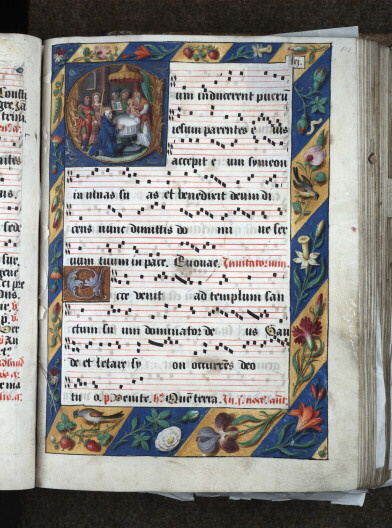 Antiphonaire à l'usage de l'abbaye Sainte-Rictrude de Marchiennes - Présentation au Temple_1