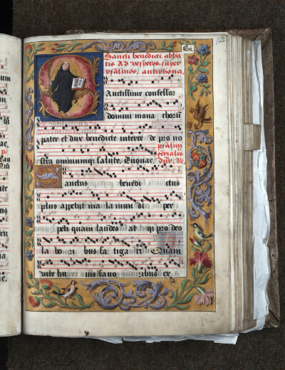 Antiphonaire à l'usage de l'abbaye Sainte-Rictrude de Marchiennes - Saint Benoît_1