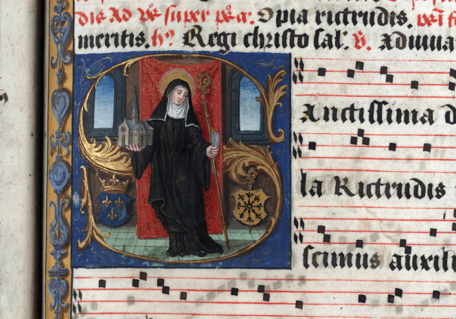 Antiphonaire à l'usage de l'abbaye Sainte-Rictrude de Marchiennes - Sainte Rictrude