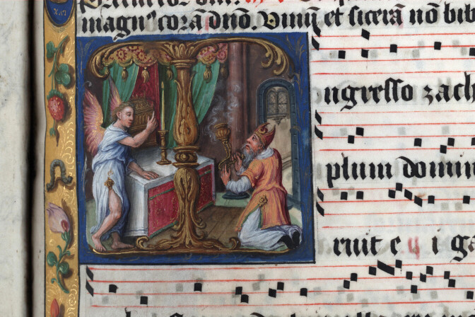 Antiphonaire à l'usage de l'abbaye Sainte-Rictrude de Marchiennes - Annonce à Zacharie
