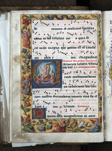 Antiphonaire à l'usage de l'abbaye Sainte-Rictrude de Marchiennes - Anges musiciens