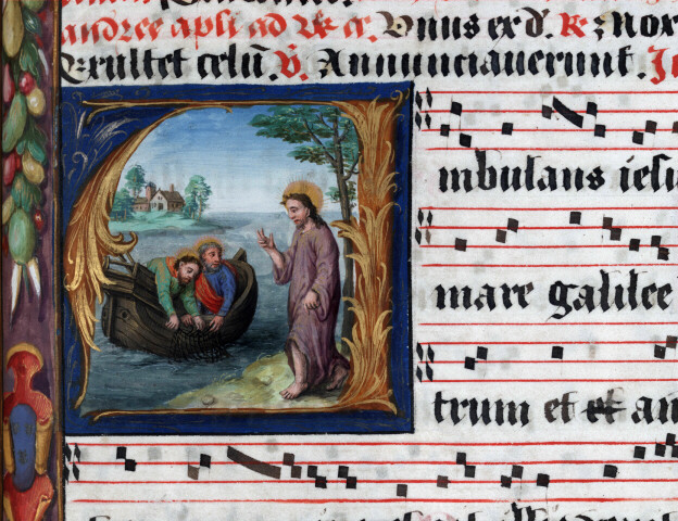 Antiphonaire à l'usage de l'abbaye Sainte-Rictrude de Marchiennes - Vocation de Pierre et d'André