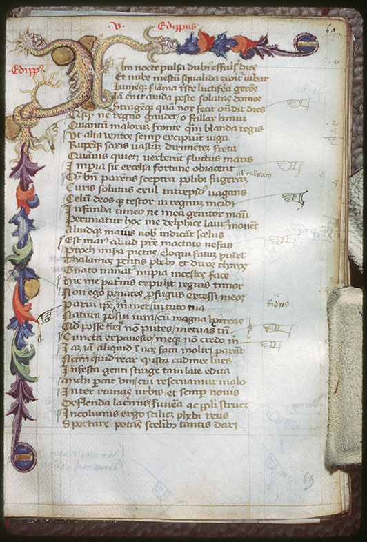 Tragoediae - Page décorée