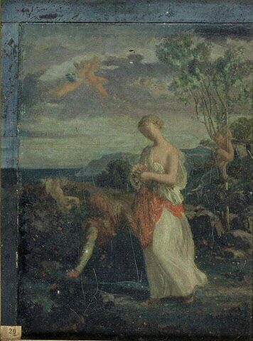 Deux jeunes filles cueillant des fleurs, Armand Cambon