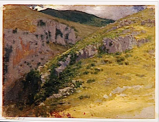 VERSANTS MONTAGNEUX OPPOSES, Ernest Hébert, 1908 avant