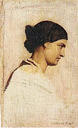 TETE D'ITALIENNE DE PROFIL_0