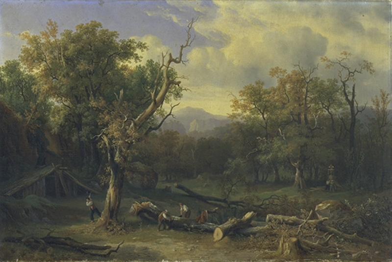 LES BUCHERONS, Théodore Richard, 1835 vers,?
