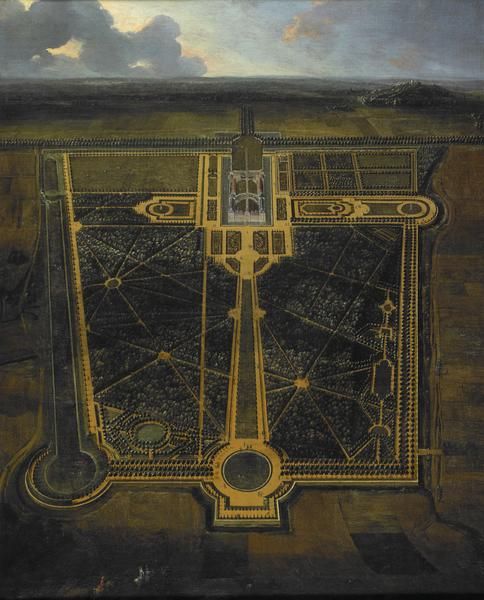 VUE PERSPECTIVE D'UN CHATEAU ET D'UN PARC_0