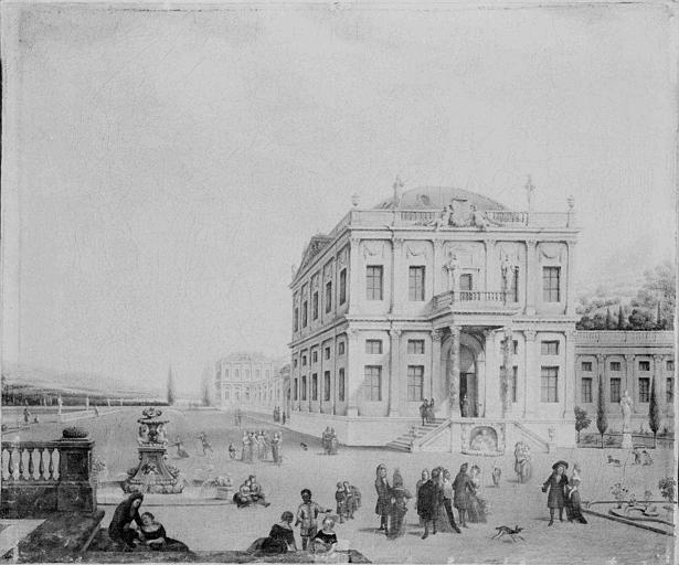 TERRASSE D'UN PALAIS ANIMEE DE PERSONNAGES — Isaak van Nickelen
