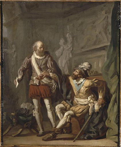 Sully déchirant la promesse de mariage d'Henry IV à Henriette d'Entragues_0