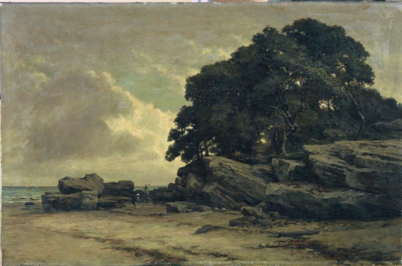 PLAGE DU SABLEAU A NOIRMOUTIERS, Tancrède Abraham, 1856-1894