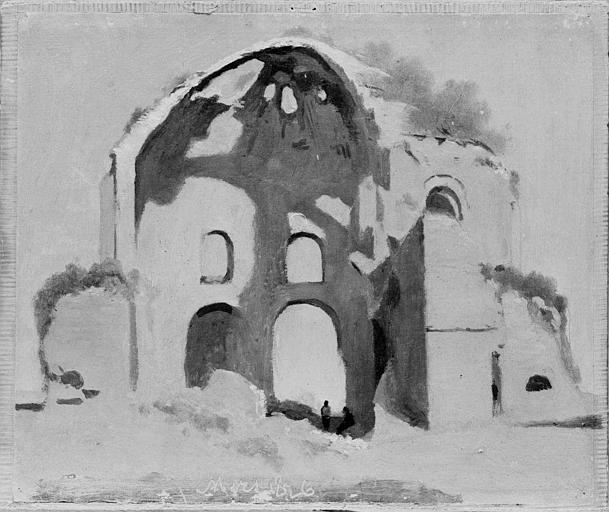 TEMPLE DE MINERVA MEDICA PRES DE ROME, Camille Jean-Baptiste Corot, 1826