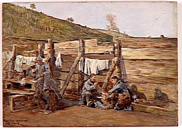 Le poste le plus avancé devant le 'Vieux Thann'. Vieux Moulin, 26 avril 1916_0