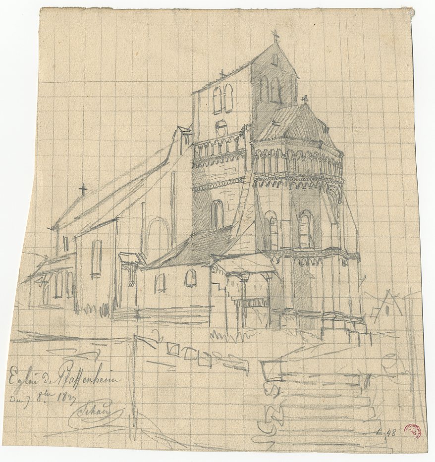 VUE D'ALSACE : EGLISE DE PFAFFENHEIM_0