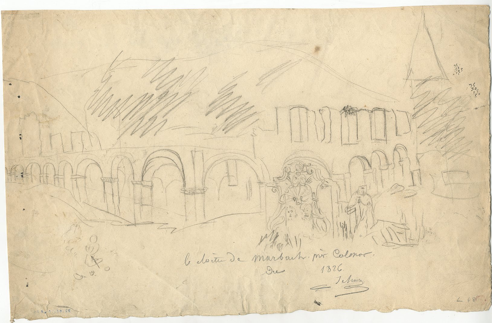 VUES D'ALSACE : LE CLOITRE DE MARBACH PRES COLMAR_0