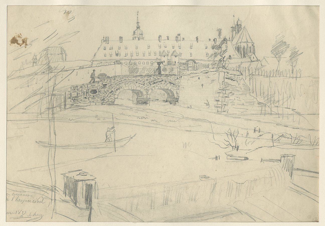 VUE DE COLMAR : FORTIFICATIONS ET HOSPICE CIVIL_0