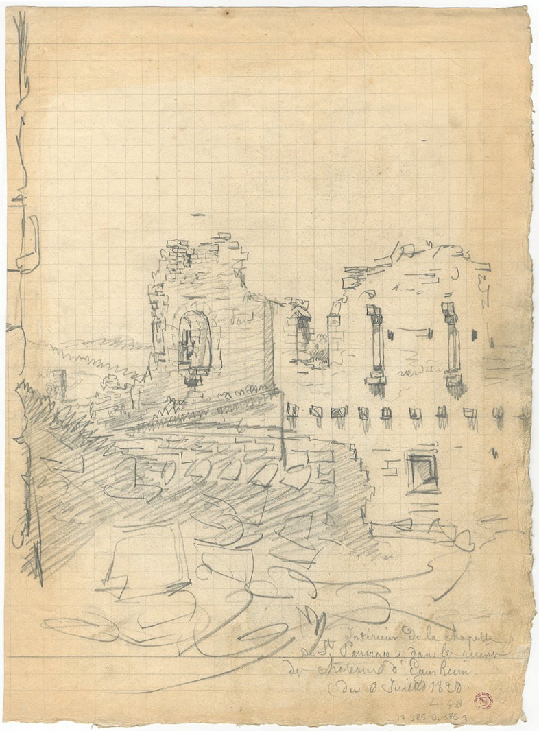 VUES D'ALSACE : TURCKHEIM ; CHAPELLE SAINT PANCRACE DANS LES RUINES DU CHATEAU D'EGUISHEIM_0