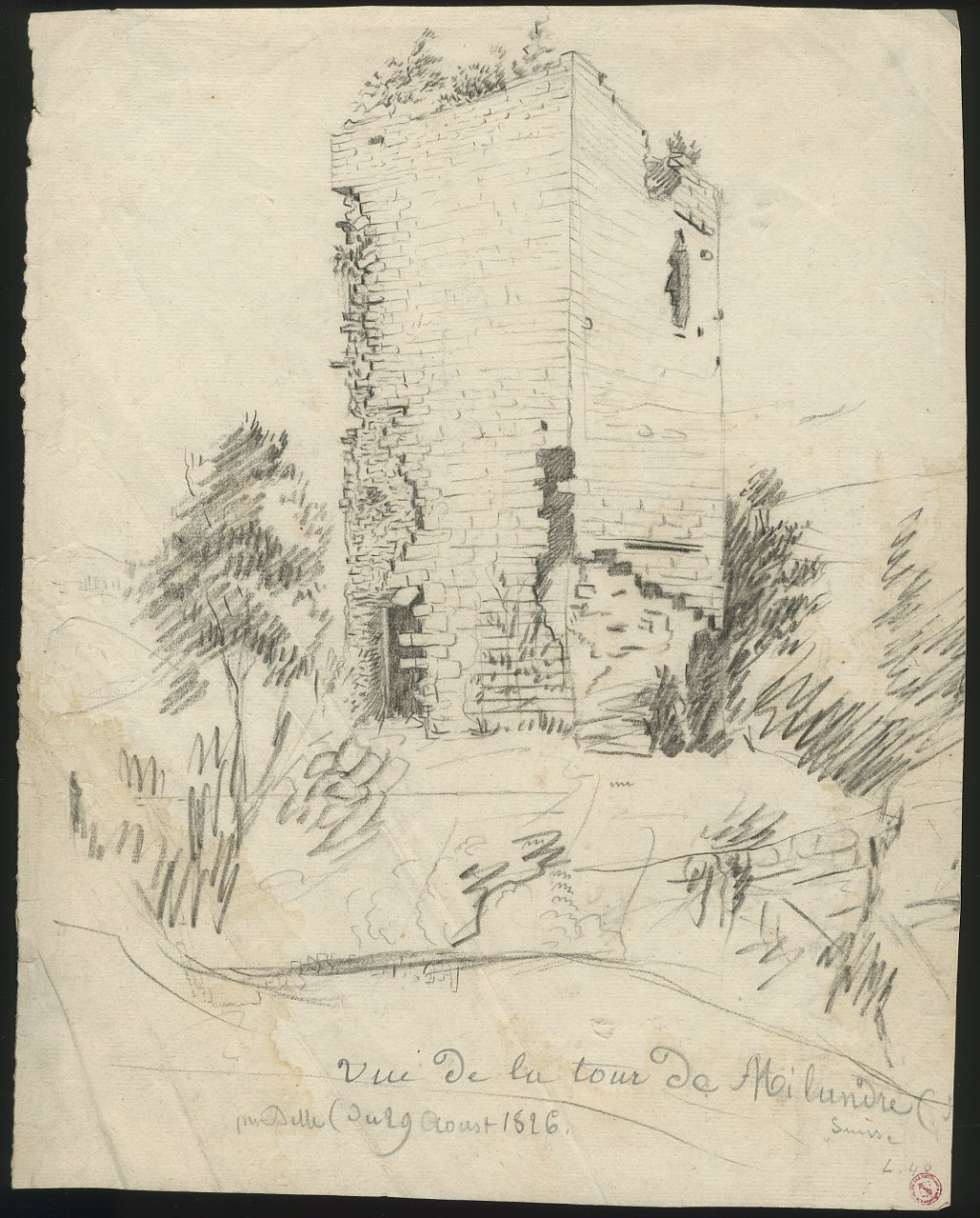 VUES DE SUISSE : TOUR DE MILANDRE ; MILANDRE?_0
