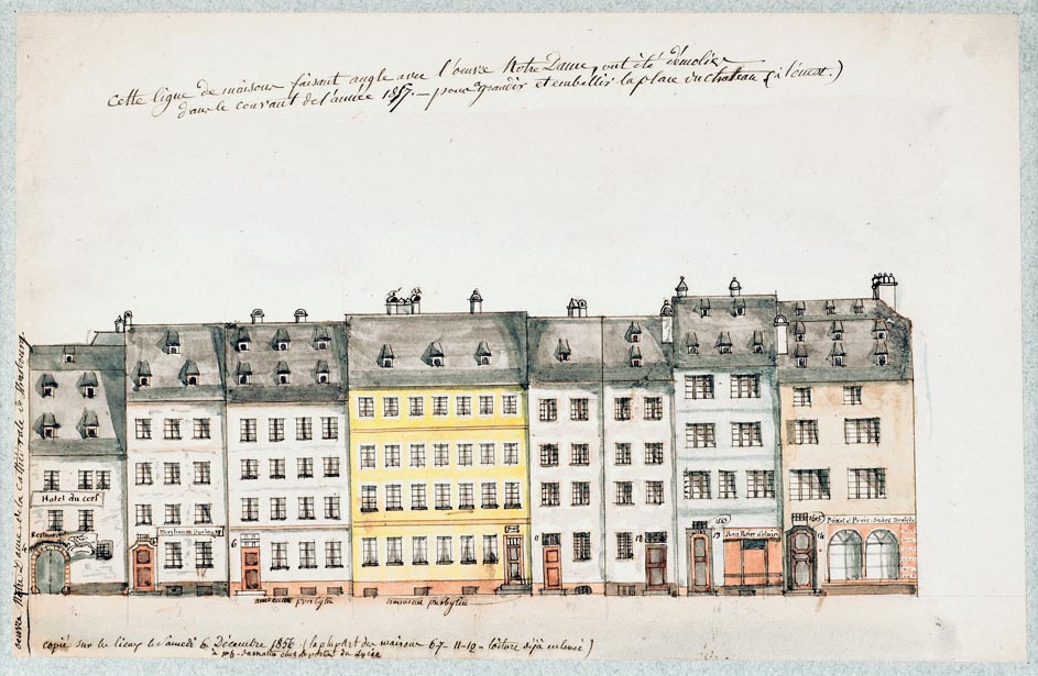 VUE DE STRASBOURG : COTE OUEST DE LA PLACE DU CHATEAU_0