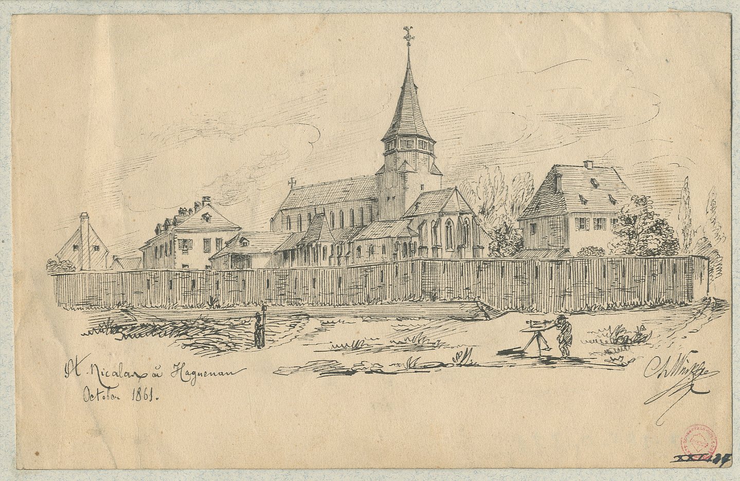 VUE DE HAGUENAU : EGLISE SAINT-NICOLAS_0