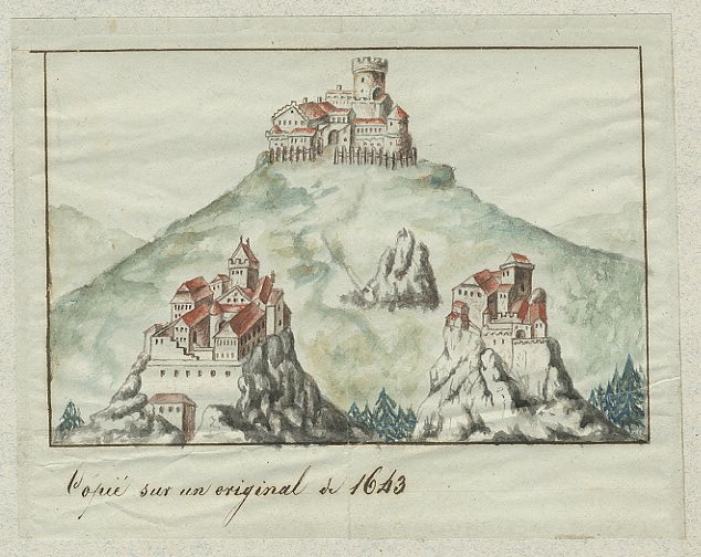 VUE D'ALSACE : CHATEAUX DE RIBEAUVILLE_0