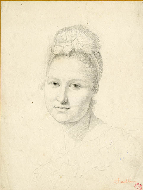 PORTRAIT DE FEMME, Michel Martin Drolling, 1851 avant