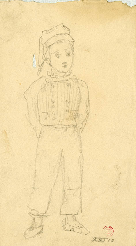 PORTRAIT D'ENFANT, Gabriel Christophe Guerin, 1846 avant