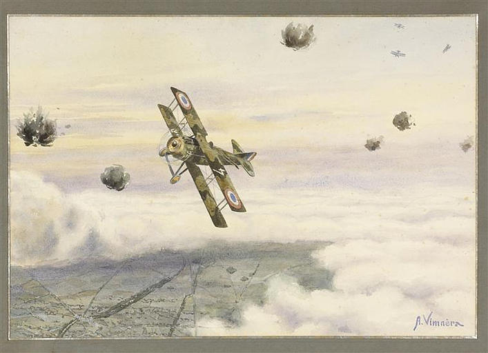 Avion français survolant le front allemand_0