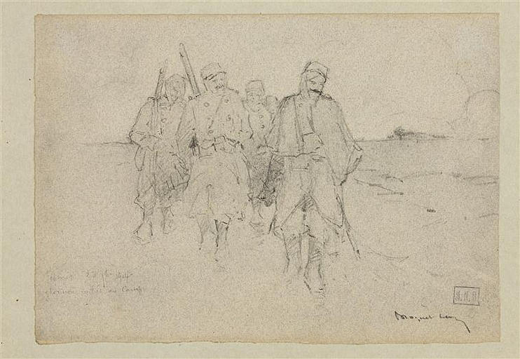 Fismes 1914, rentrée au camp_0